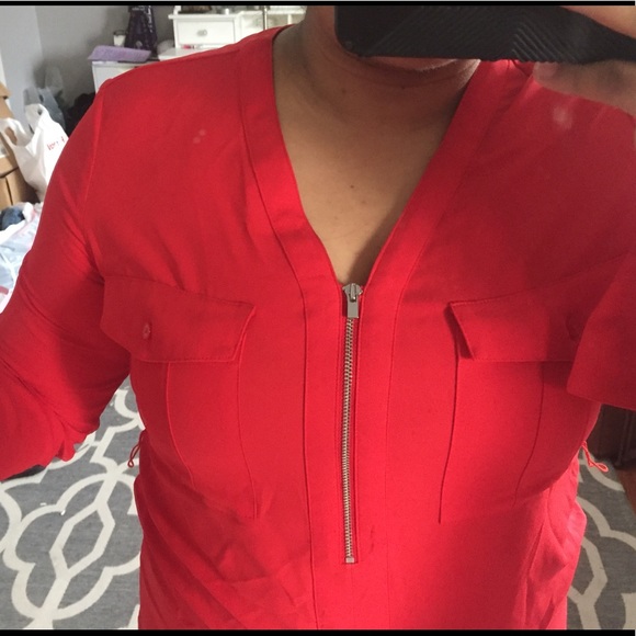 Red long sleeve dress - Picture 3 of 3